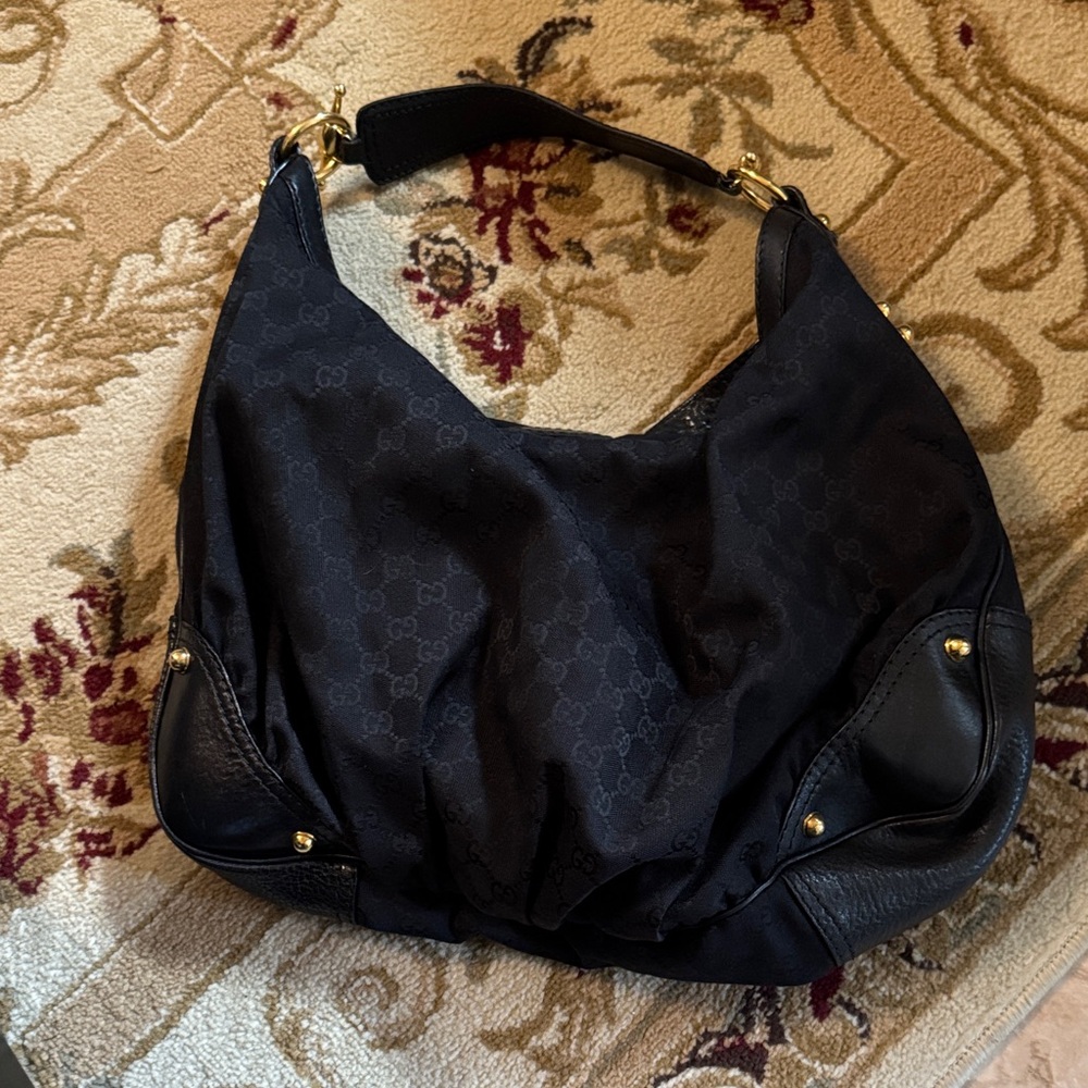 Gucci Black Designer Hobo Bag